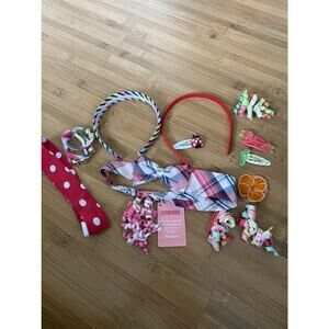 Vintage Gymboree Hair Accessories Bundle Lot Ladybug Star Panda headband curlies